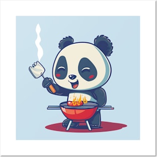 BBQ Panda Likes the Meat Posters and Art